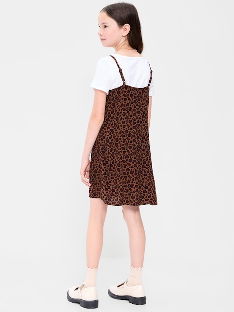 Short-Sleeve T-Shirt and Dress Set for Girls
