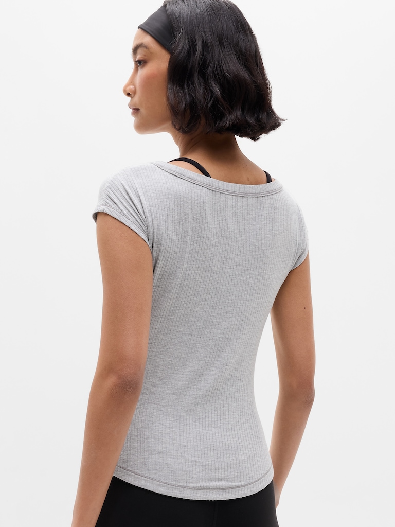 Perfect Rib Boatneck Tee