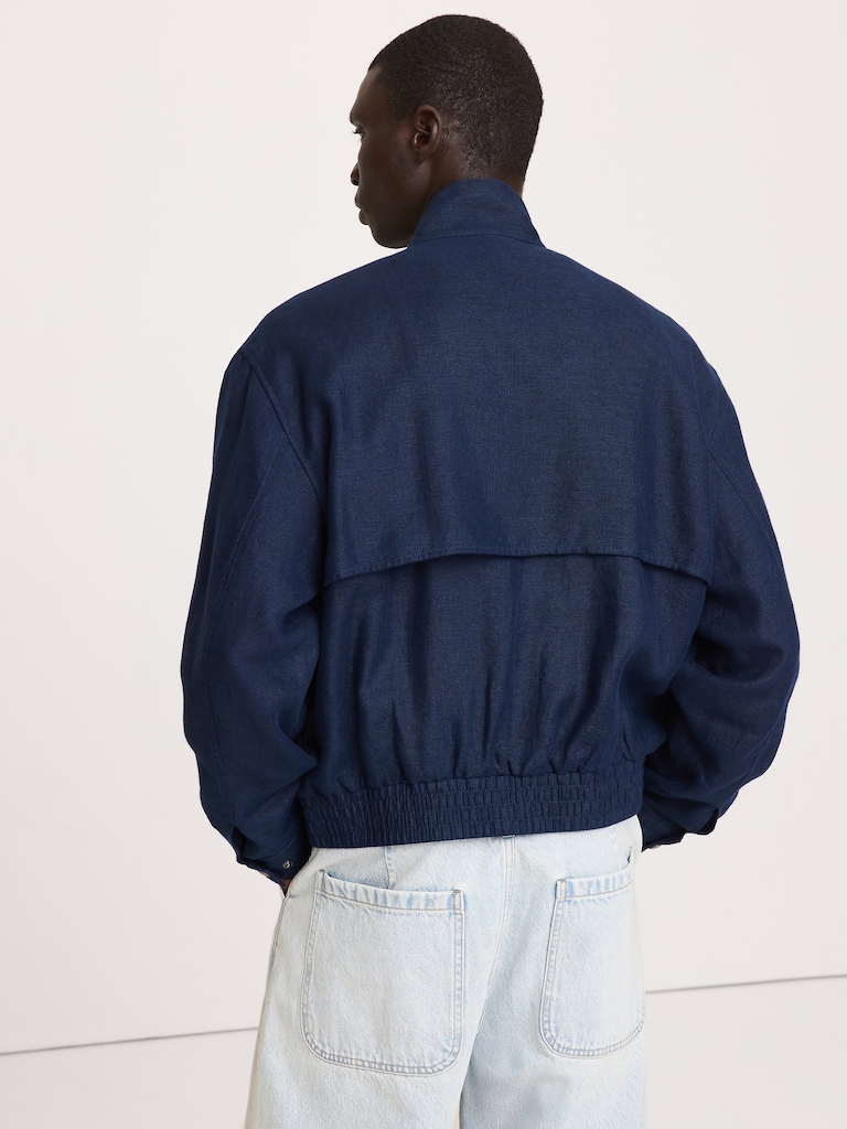 Linen Harrington Jacket