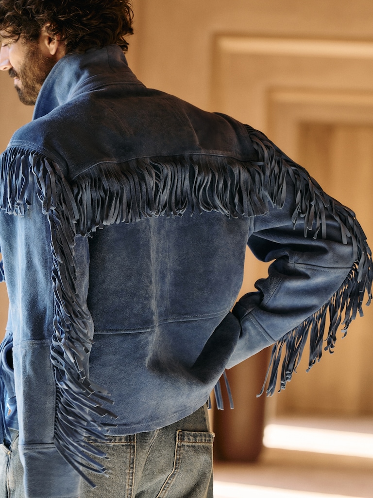 Suede Fringe Jacket
