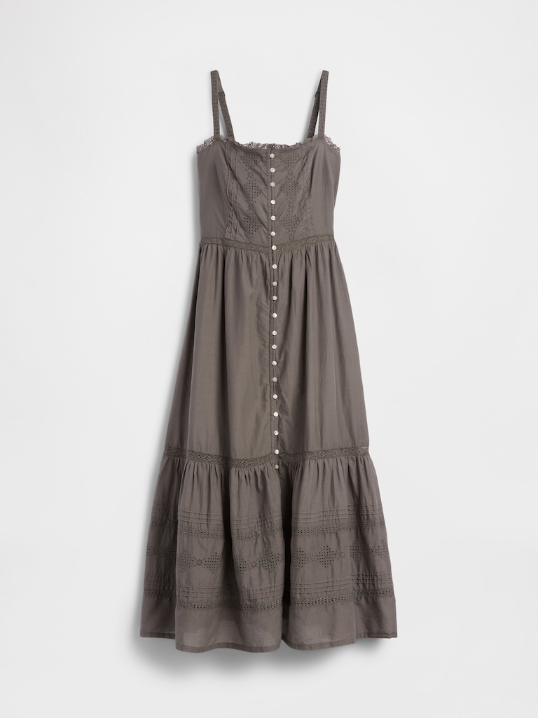 Eyelet Tiered Maxi Dress