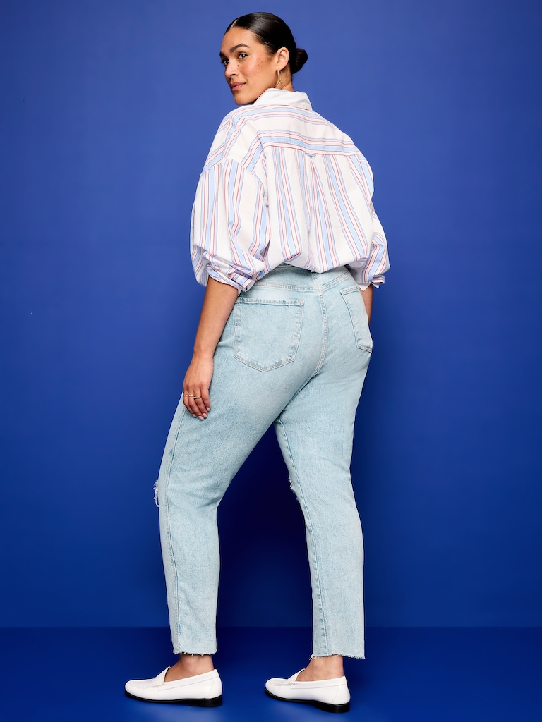 High-Waisted Vintage Slim Jeans