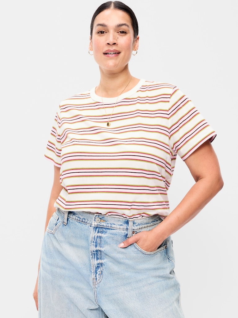 EveryWear Crew-Neck Striped T-Shirt