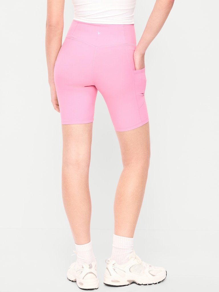High-Waisted PowerSoft Biker Shorts -- 8-inch inseam