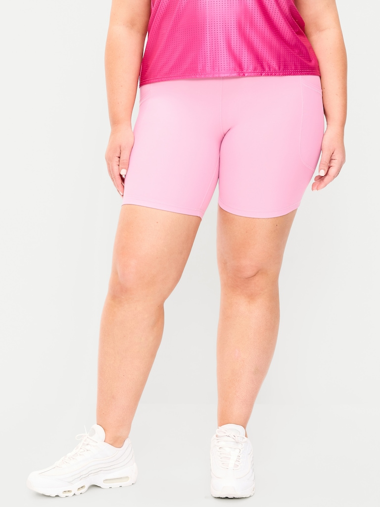 High-Waisted PowerSoft Biker Shorts -- 8-inch inseam