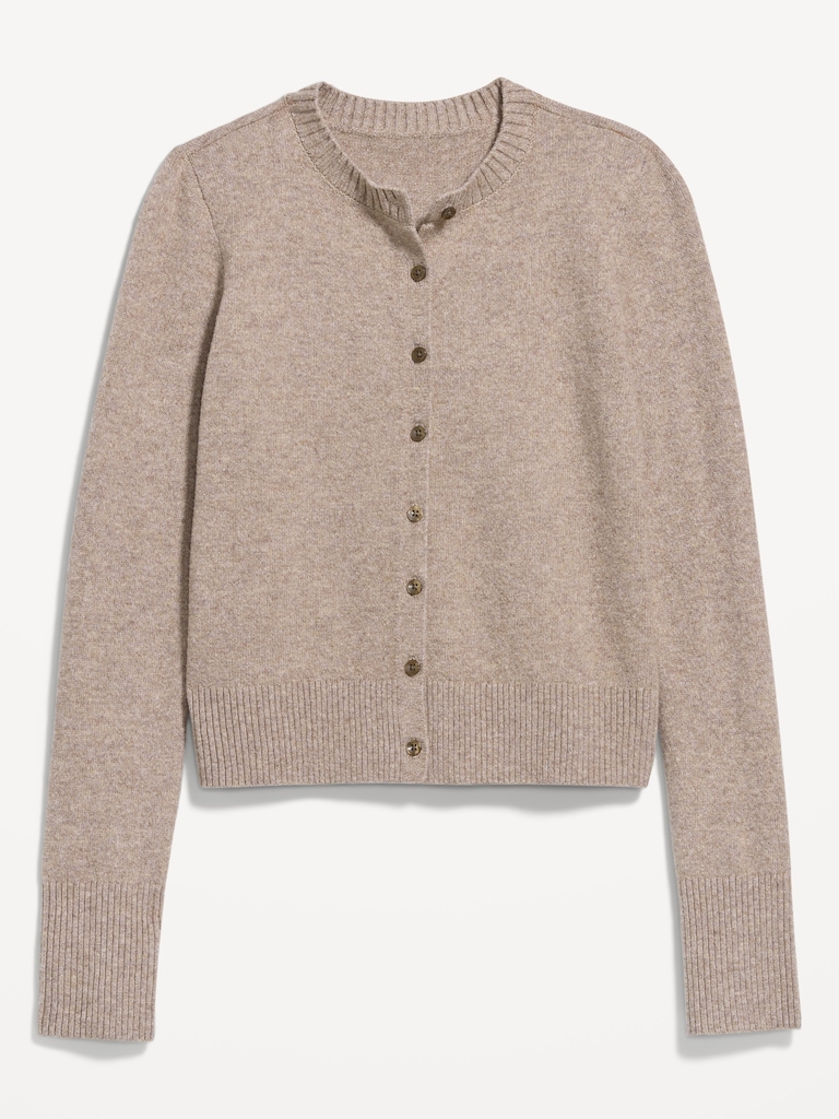 SoSoft Cropped Crew-Neck Cardigan