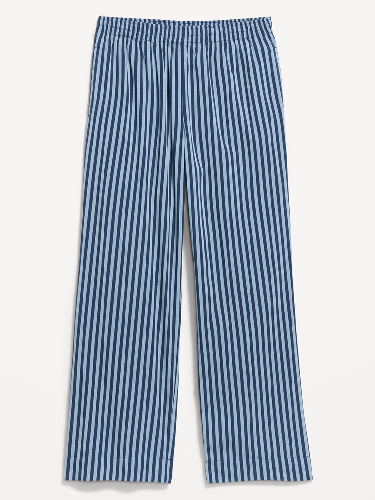 High-Waisted Poplin Pajama Pant