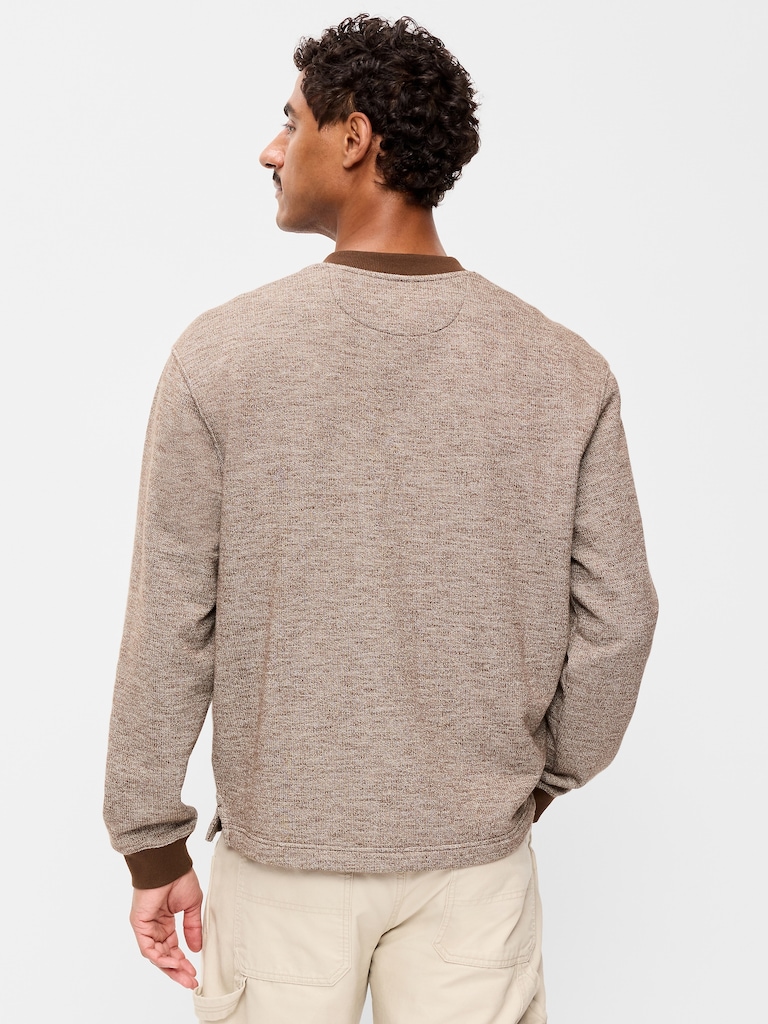 T-shirt henley en molleton