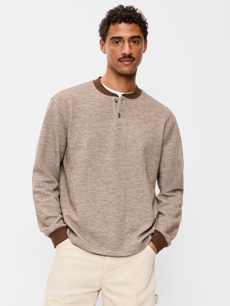 T-shirt henley en molleton