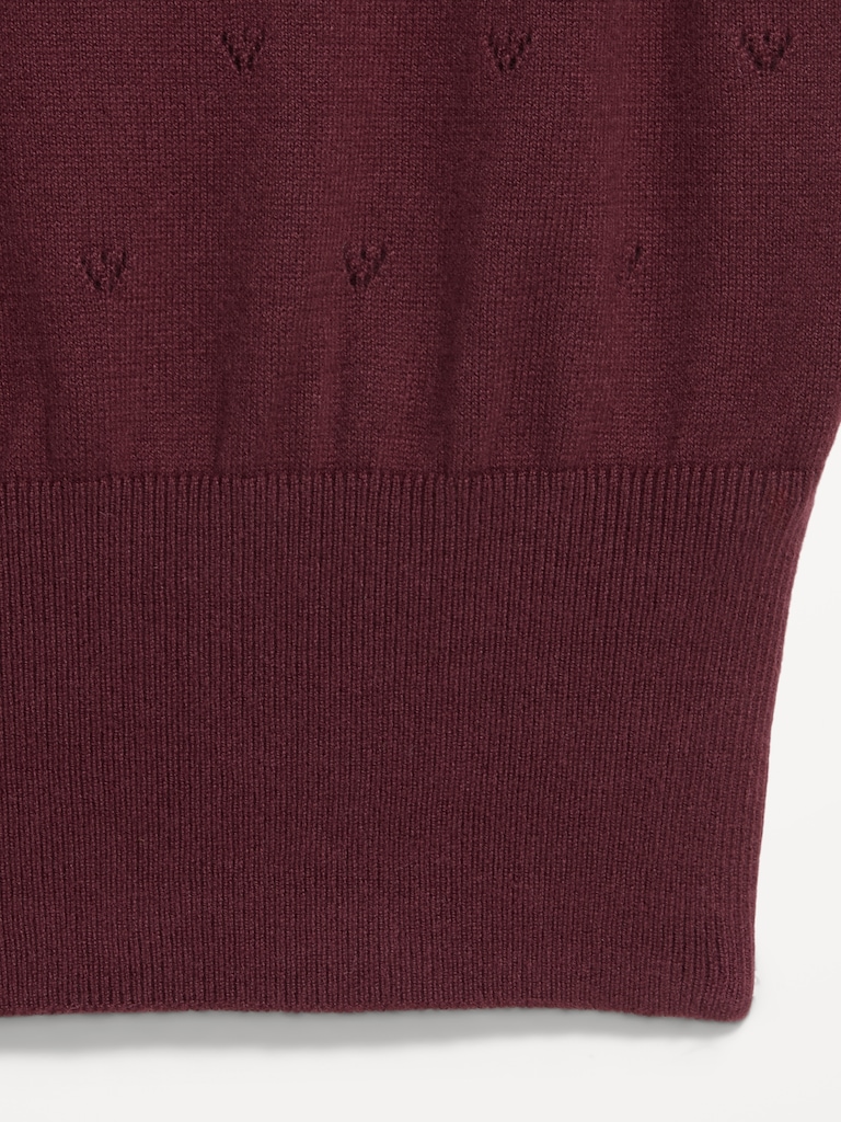 SoSoft Cotton Tie-Front Pointelle Tank Top