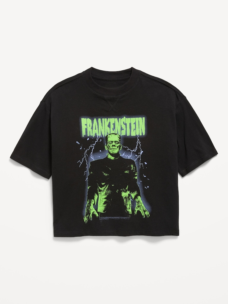 Frankenstein™ Oversized Gender-Neutral Graphic T-Shirt for Kids