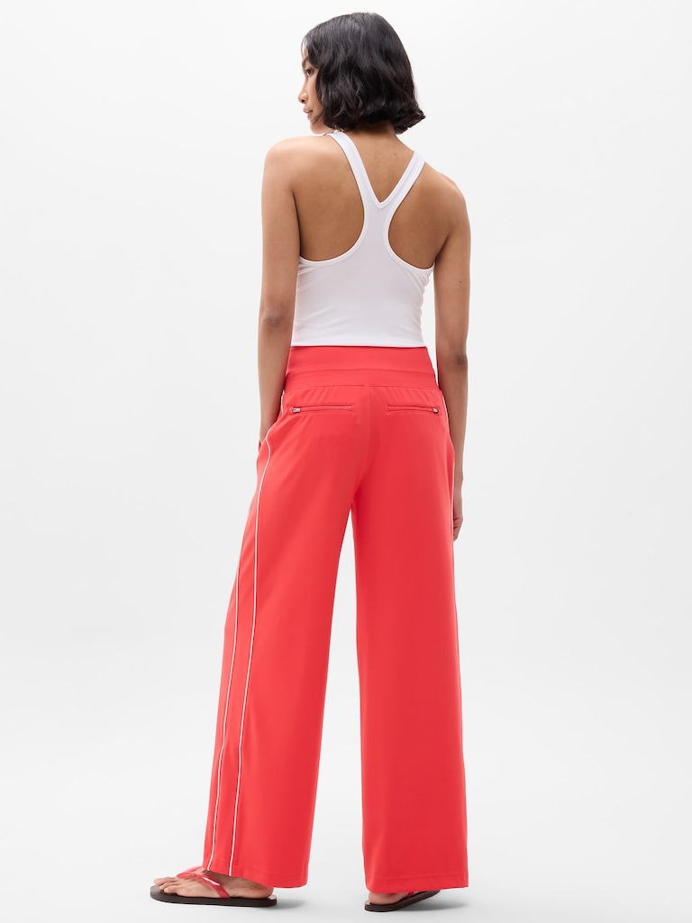 Venice High Rise Track Stripe Wide Leg Pant