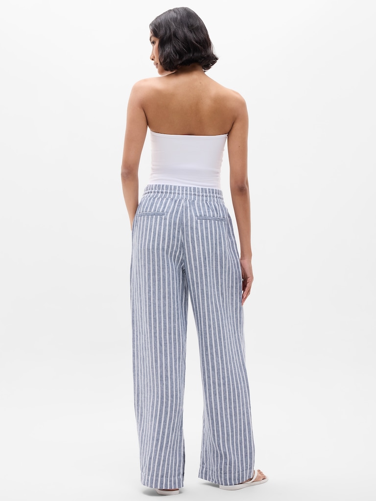 Retreat Linen High Rise Wide Leg Pant