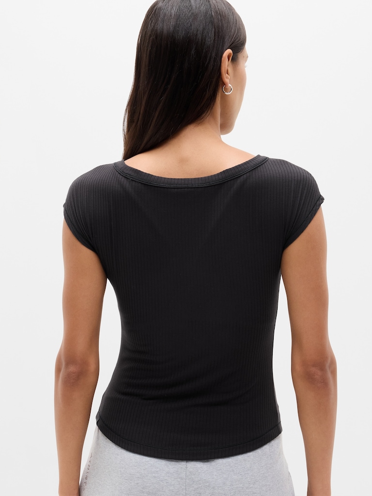 Perfect Rib Boatneck Tee