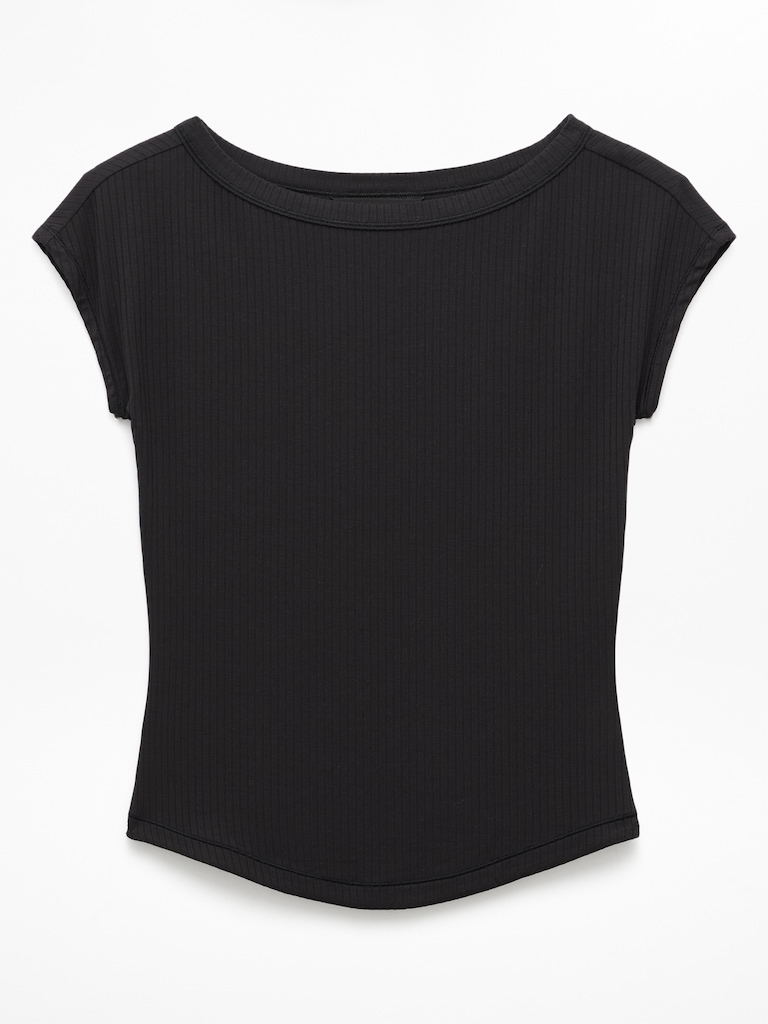 Perfect Rib Boatneck Tee
