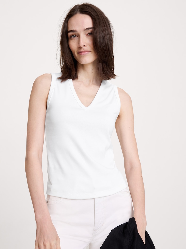 Minimalist Cotton V-Neck Tank