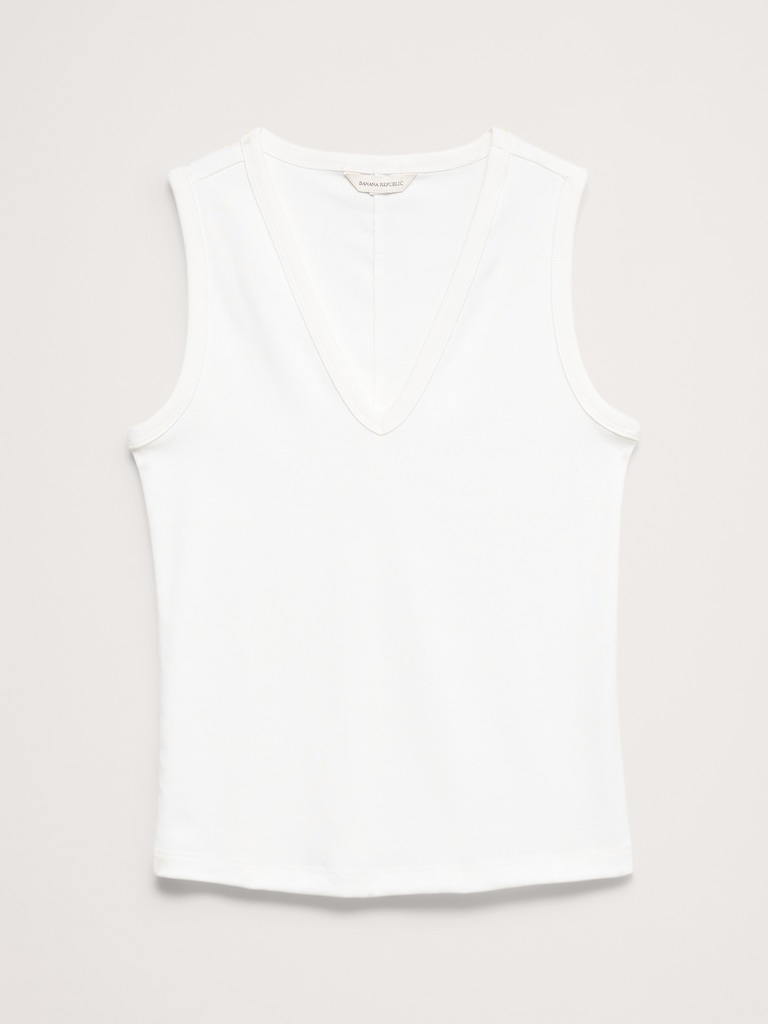 Minimalist Cotton V-Neck Tank