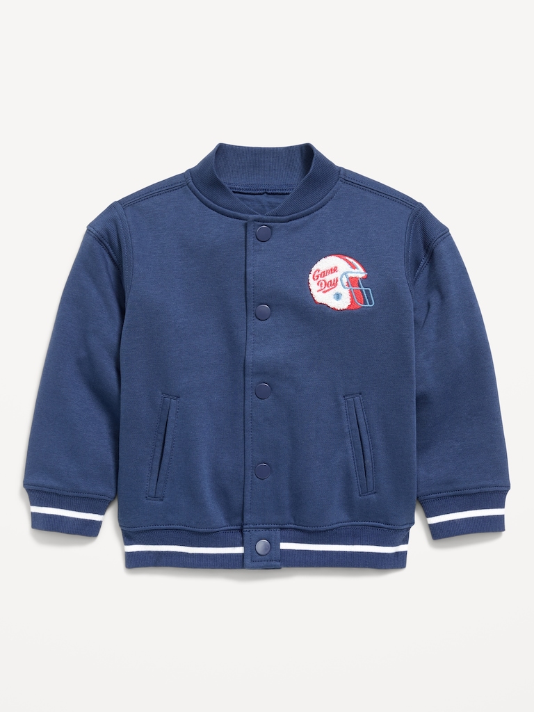 Blouson d’aviateur surdimensionné en molleton pour tout-petit