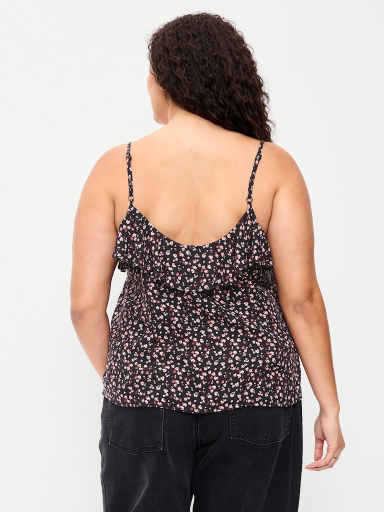 Ruffle-Front Tank Top