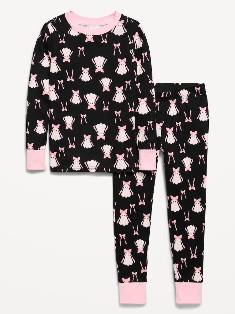 Pyjama ajusté à motif et à imprimé pour fille
