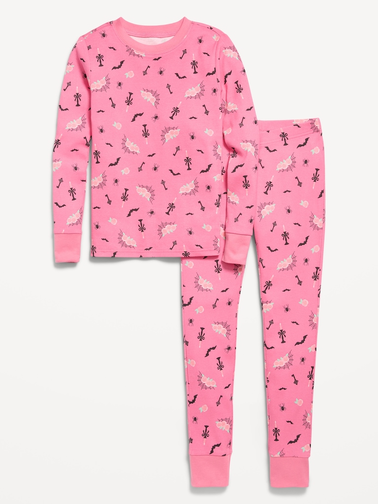 Pyjama ajusté à motif et à imprimé pour fille