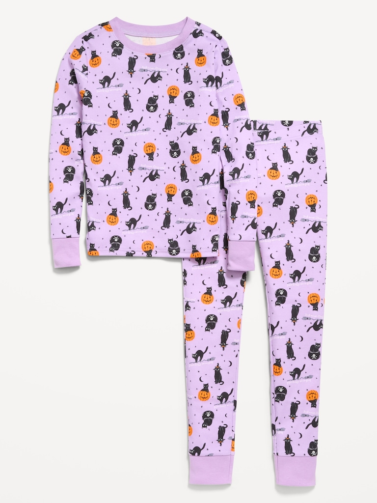 Pyjama ajusté à motif et à imprimé pour fille