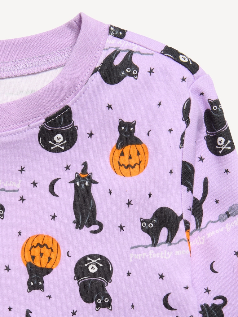 Pyjama ajusté à motif et à imprimé pour fille