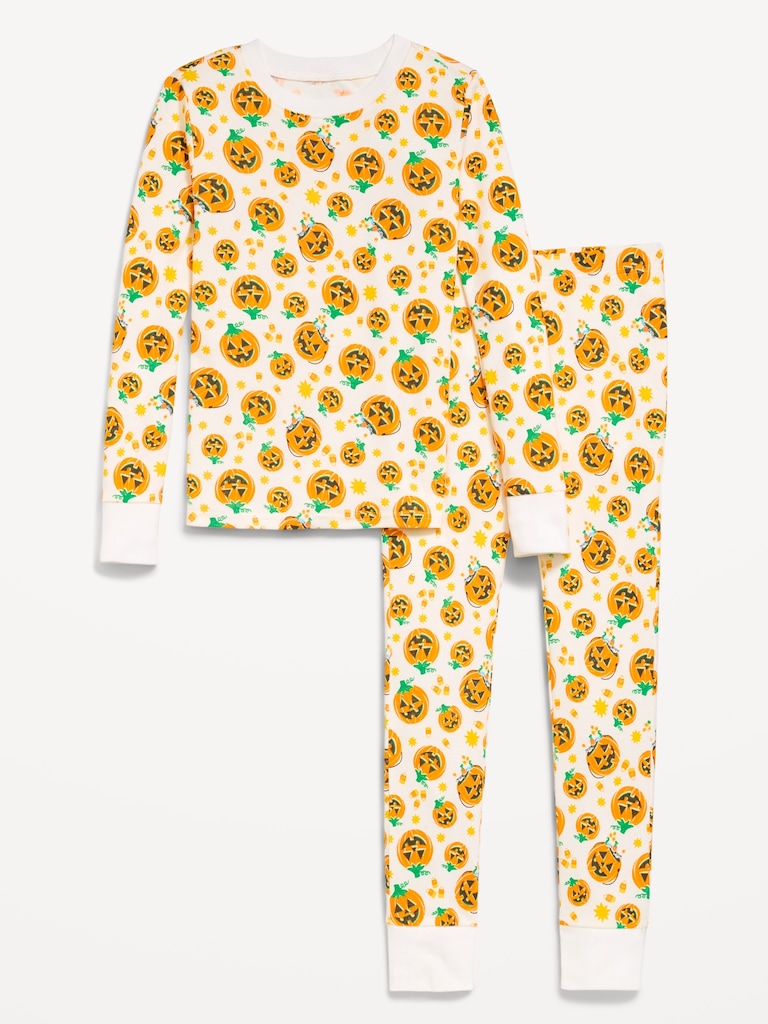 Pyjama ajusté à motif et à imprimé pour fille