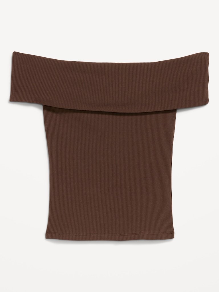 Off-The-Shoulder Fitted Top