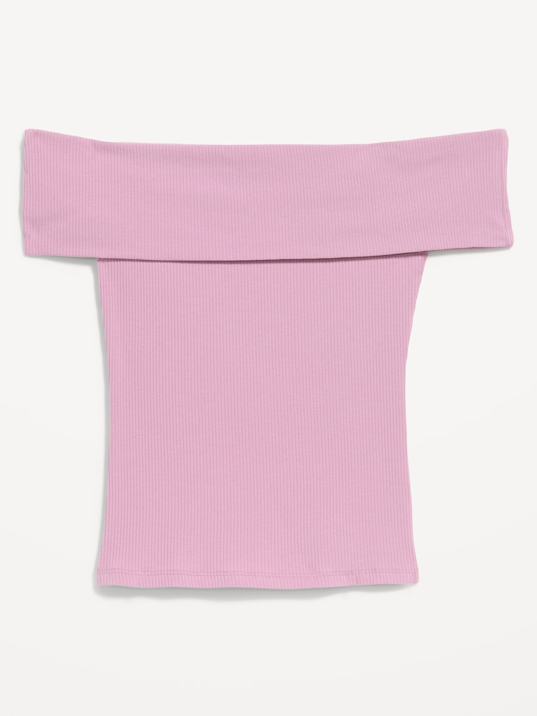 Off-The-Shoulder Fitted Top