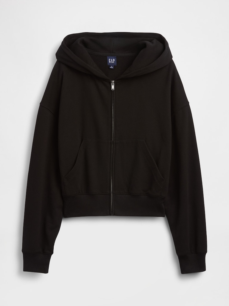 VintageSoft Terry Oversized Wedge Zip Hoodie