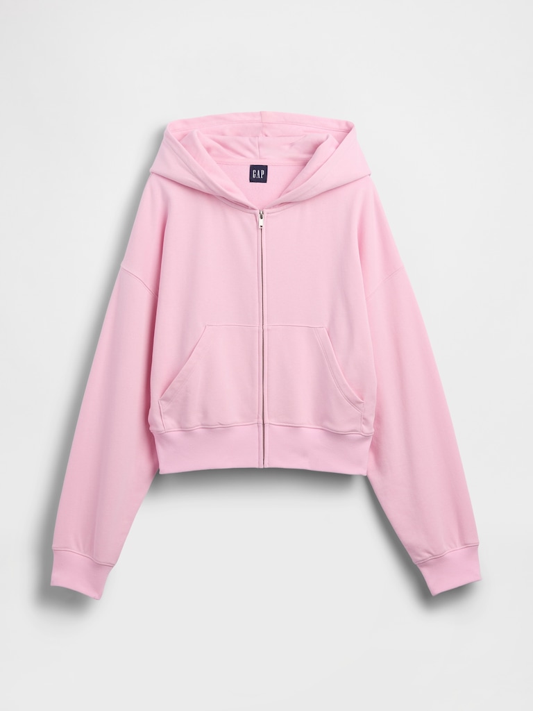 VintageSoft Terry Oversized Wedge Zip Hoodie