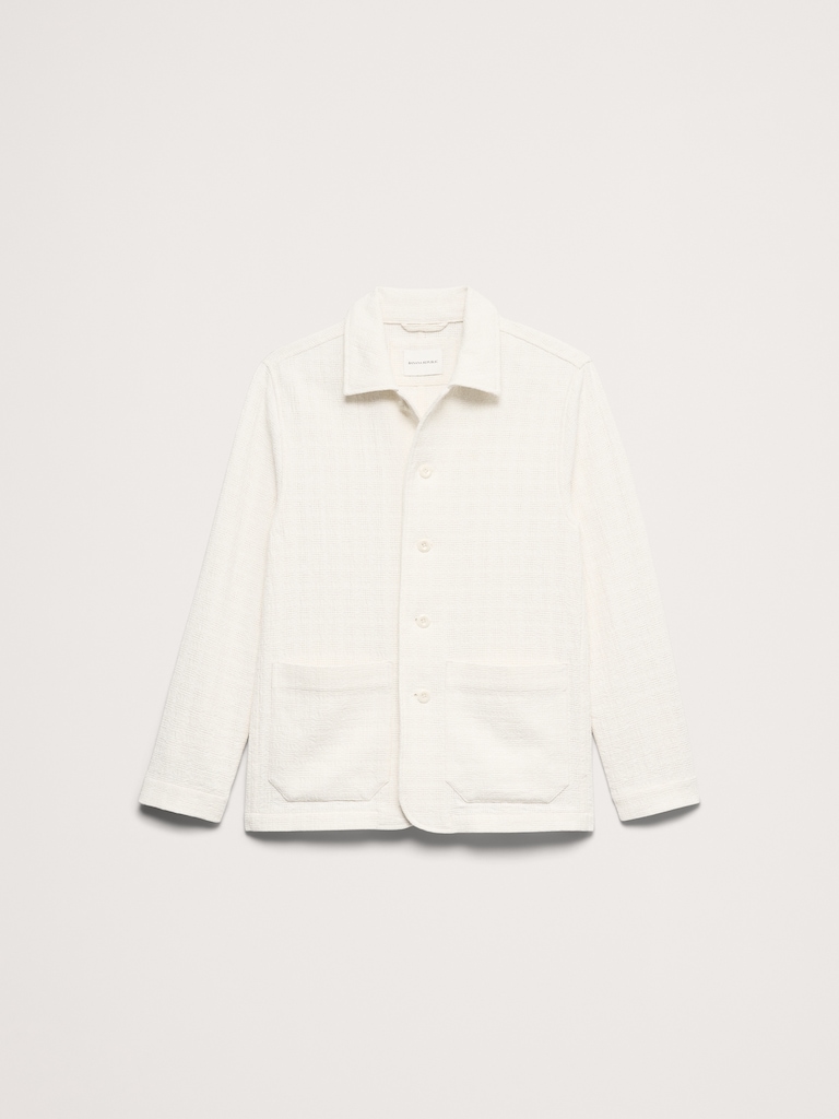 Basketweave Shirt Jacket