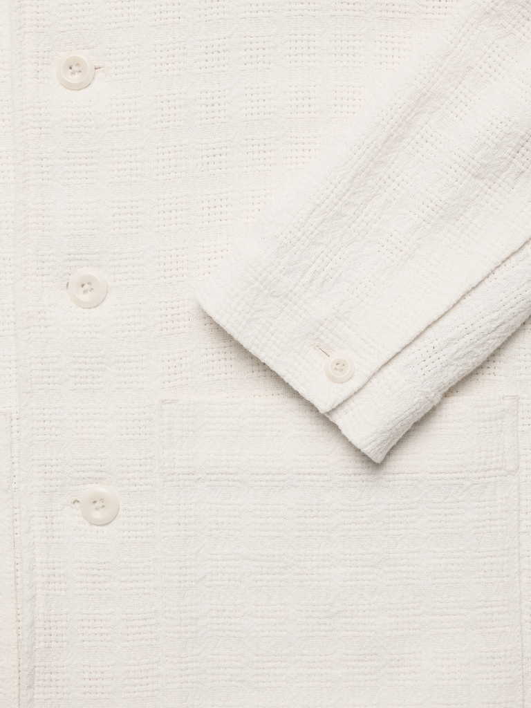 Basketweave Shirt Jacket