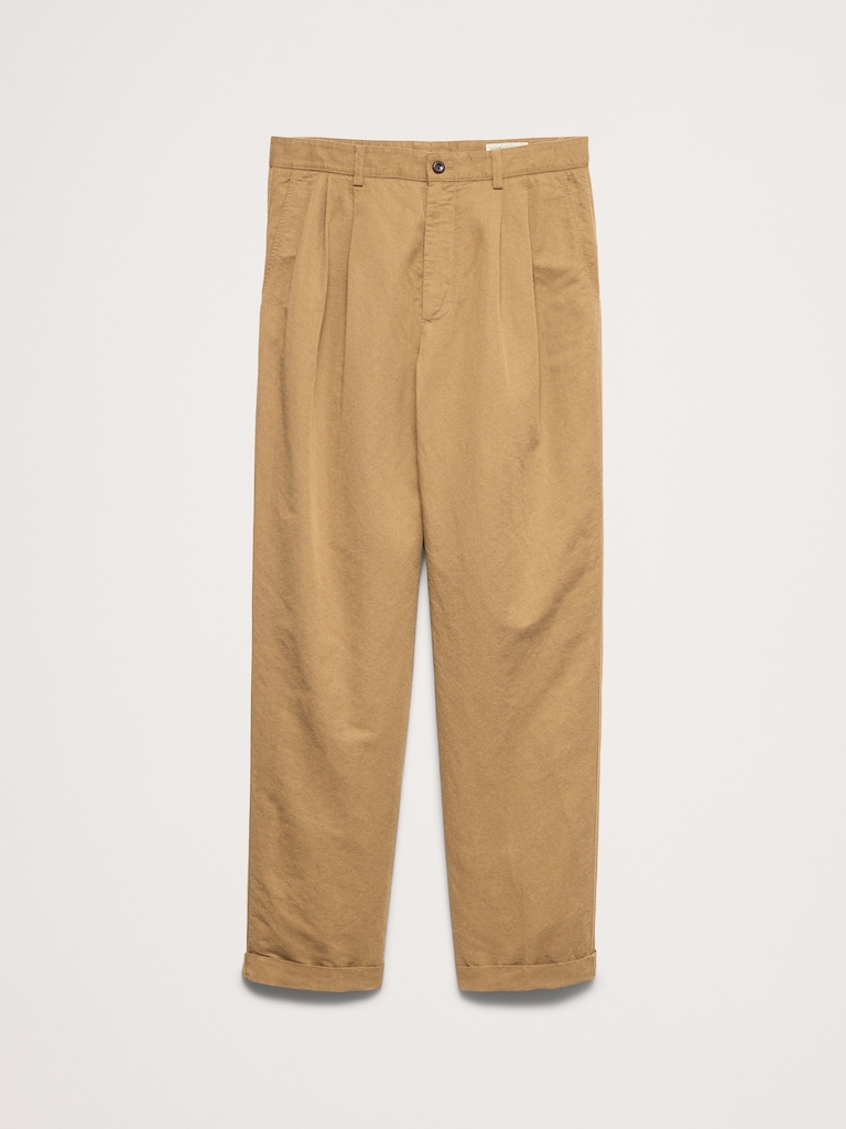Archive Reissue Pleated Italian Linen-Cotton Pant
