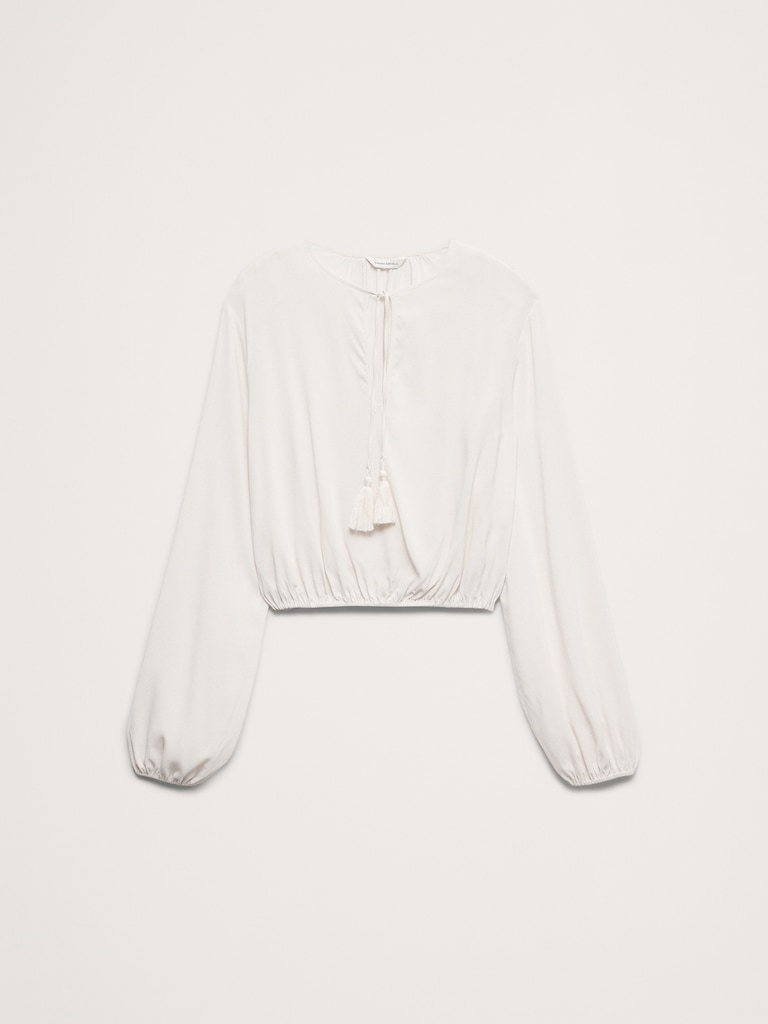 Georgette Tie-Neck Blouse