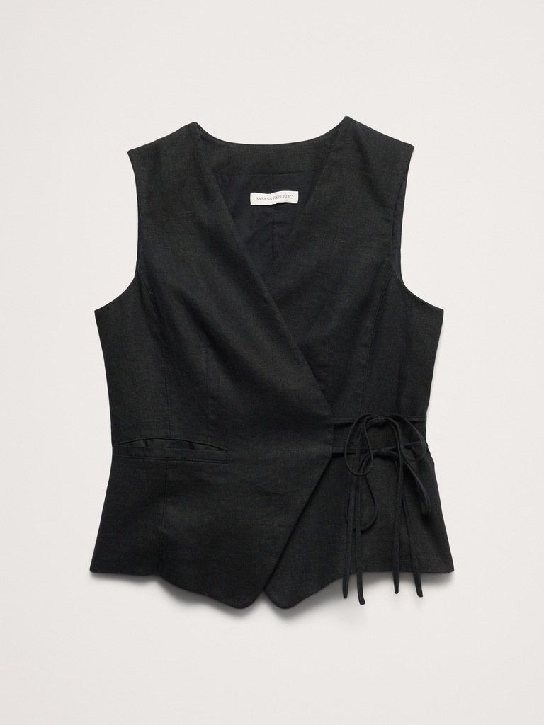 Linen Wrap Vest