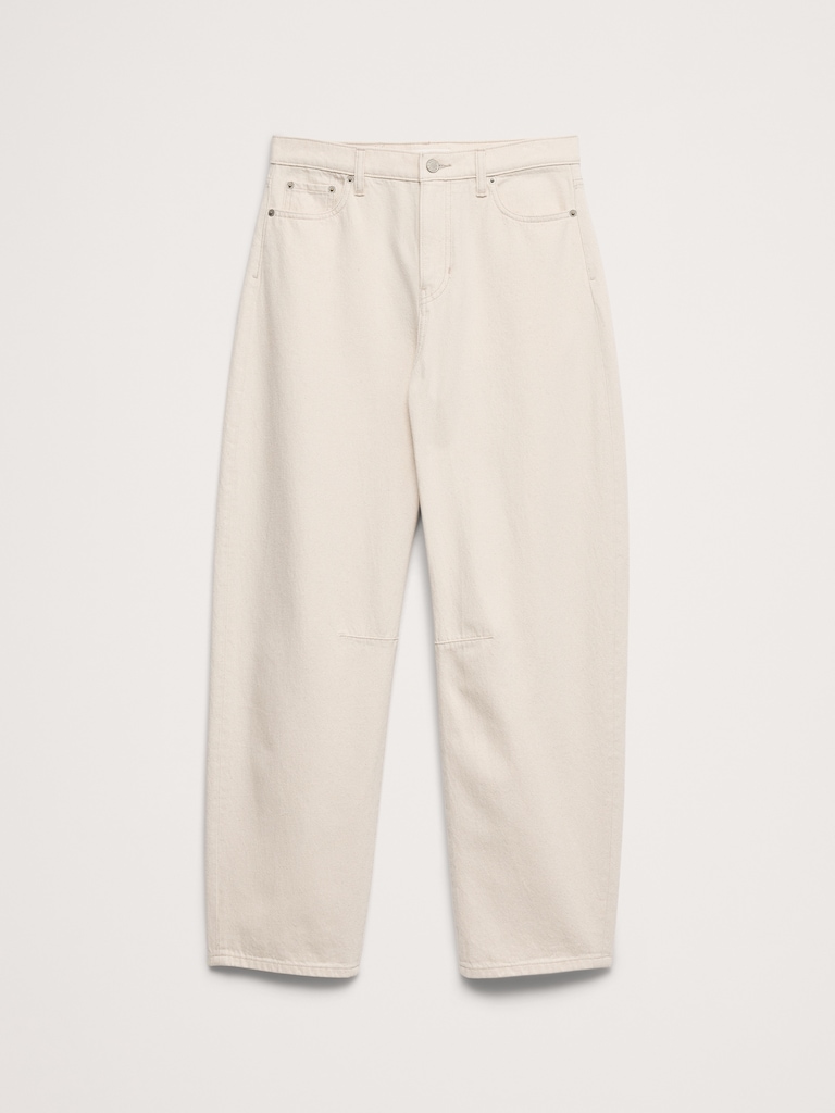 Mid-Rise Barrel Ankle Jean