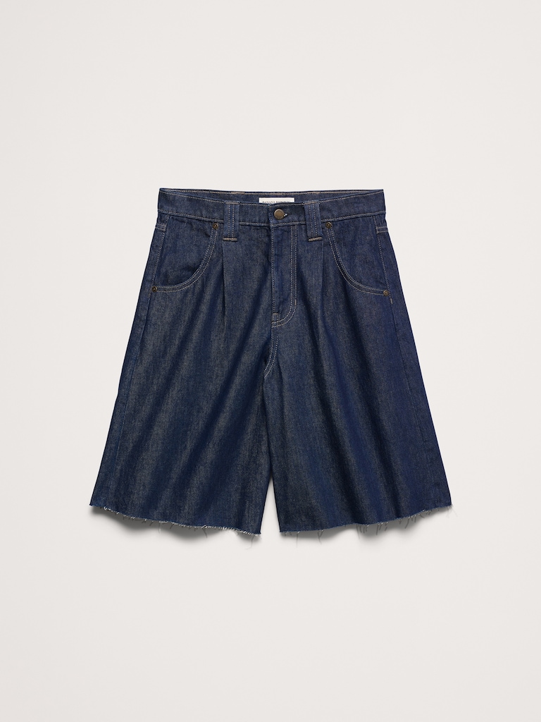 Mid-Rise Cotton Bermuda Short