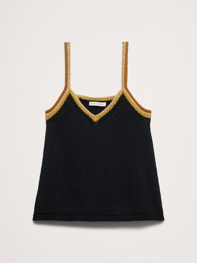 Coastal Cotton V-Neck Sweater Tank