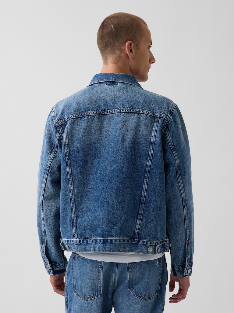 Get Blue Relaxed Icon Denim Jacket