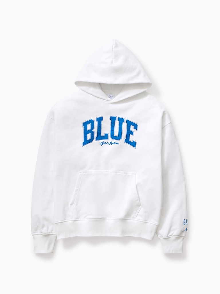 Get Blue Heavyweight French Terry Logo Hoodie