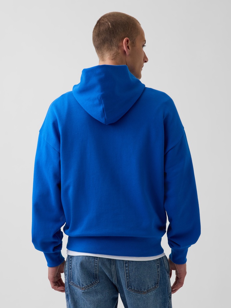 Get Blue Heavyweight French Terry Logo Hoodie