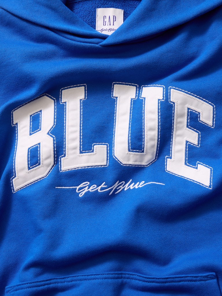 Get Blue Heavyweight French Terry Logo Hoodie
