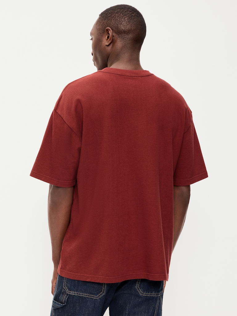 T-shirt épais surdimensionné prélavé