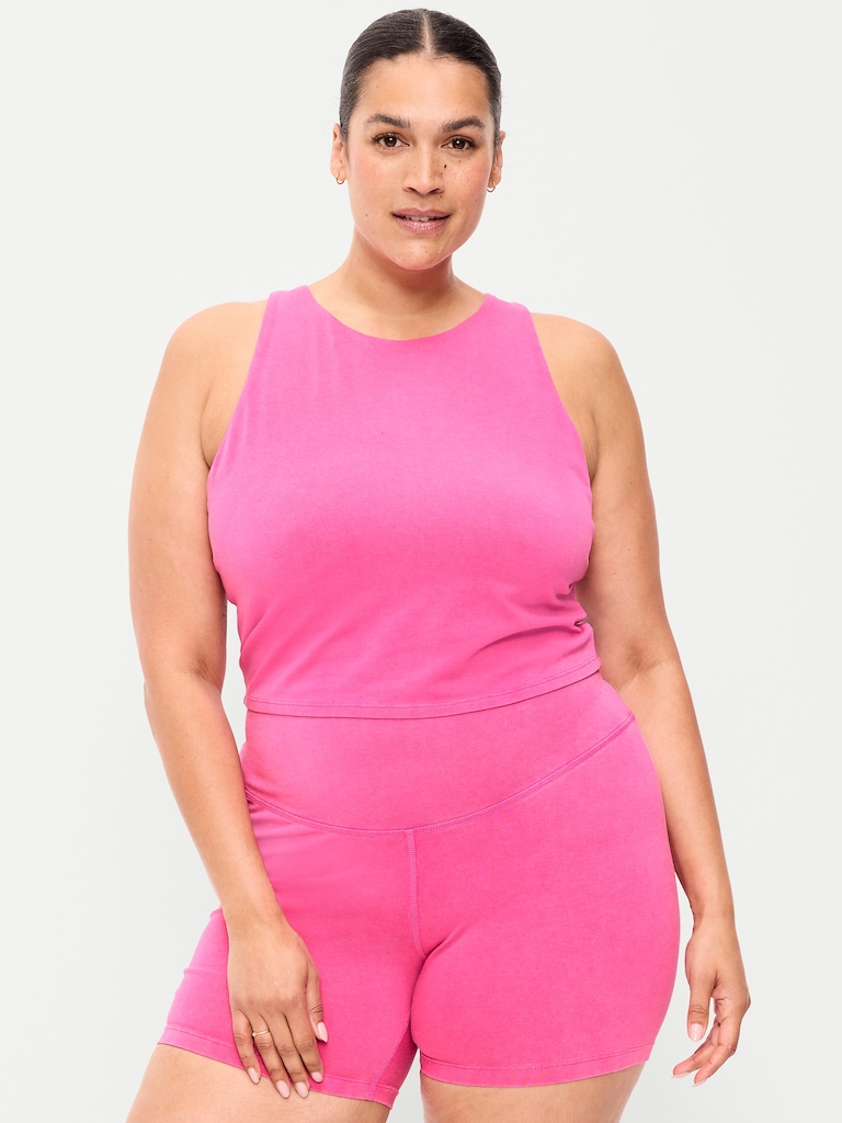 Medium Support PowerSoft High-Neck Racerback Sports Bra