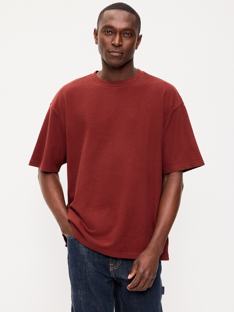 T-shirt épais surdimensionné prélavé