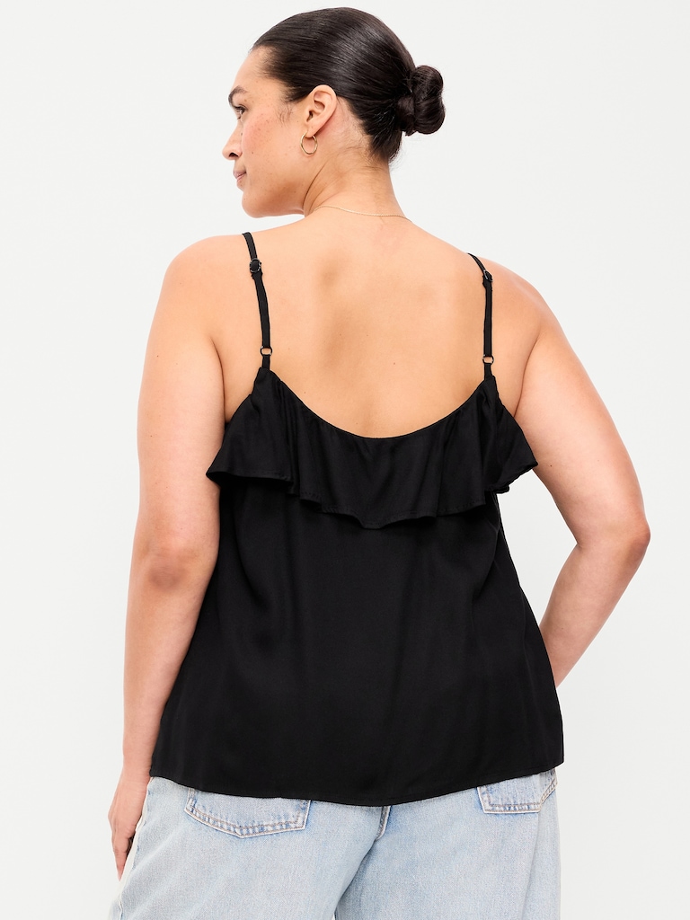 Ruffle-Front Tank Top