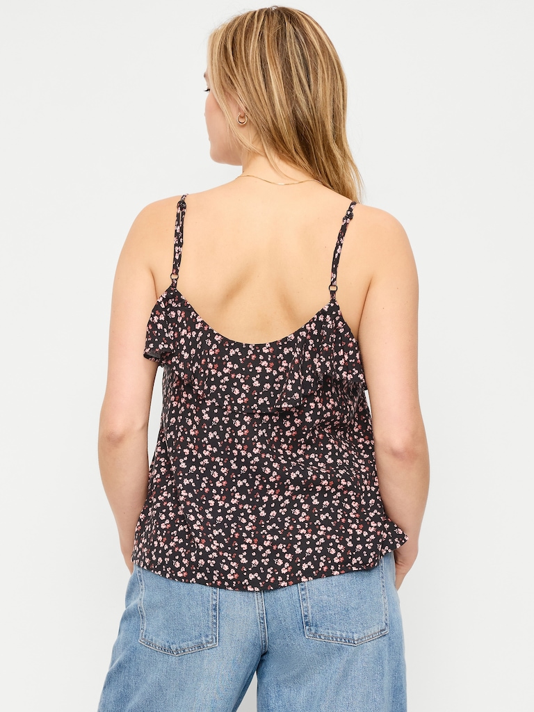 Ruffle-Front Tank Top