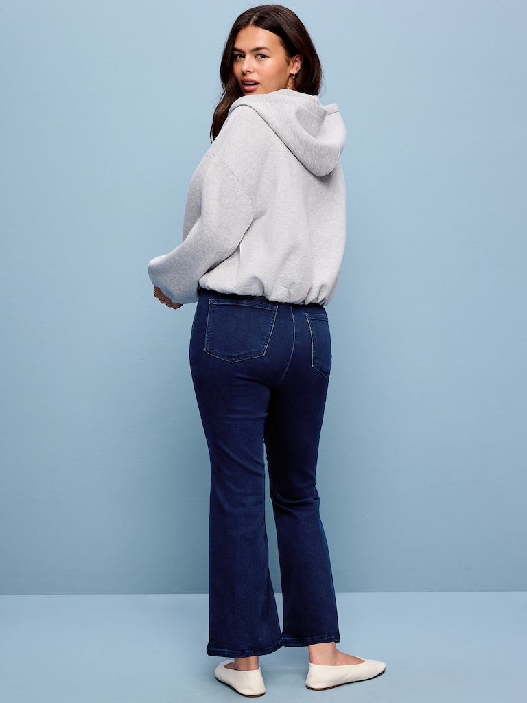 Jean Simplissime évasé à taille haute, longueur 3/4